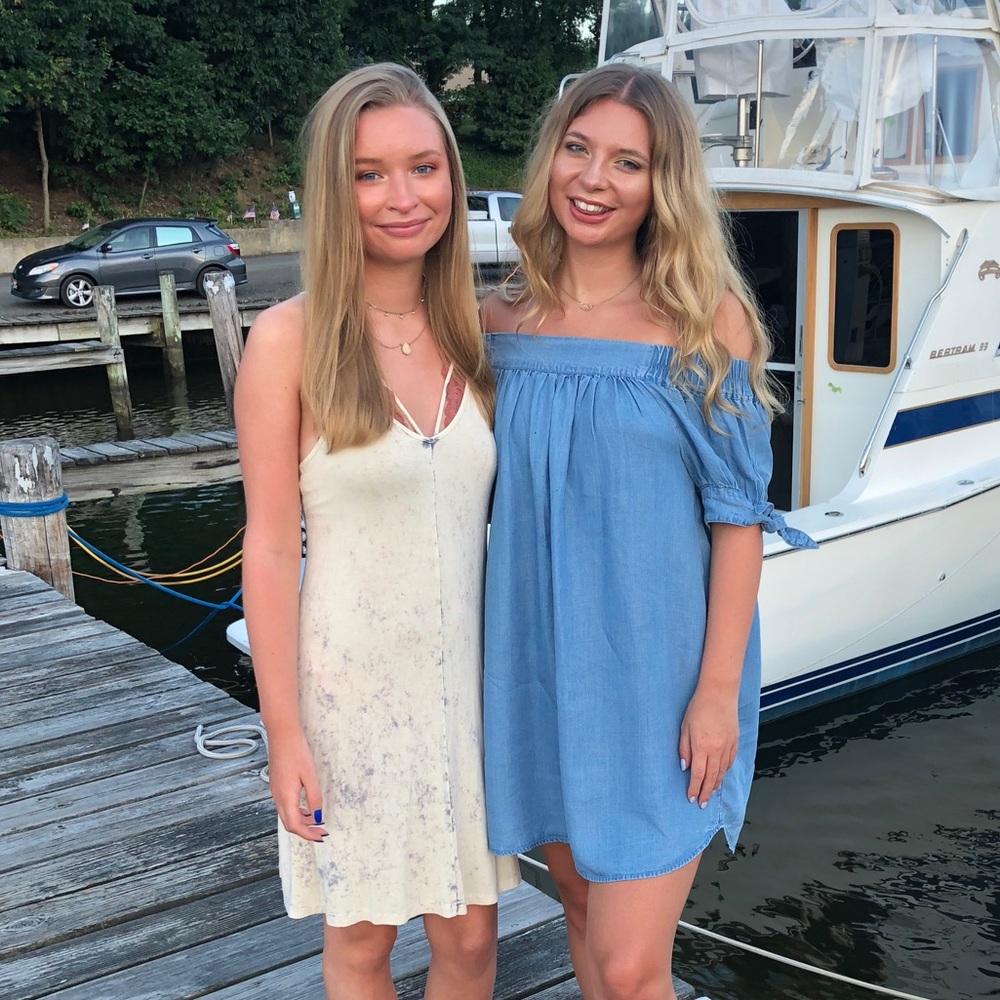 White and Blue Dress